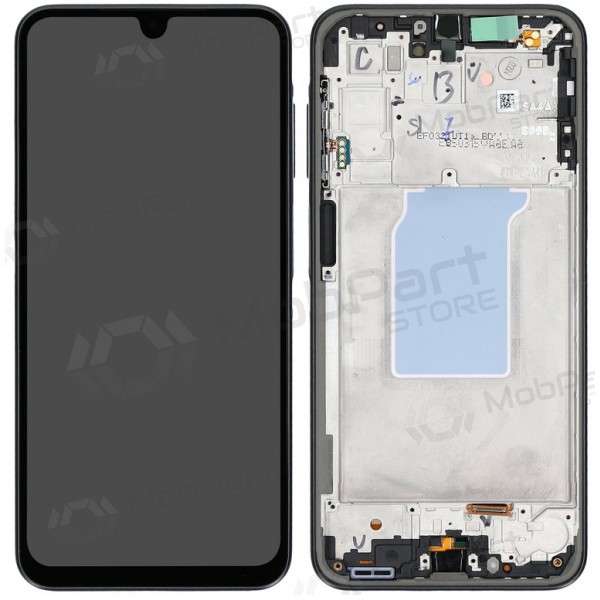 Ekranas Samsung A266 A26 5G su lietimui jautriu stikliuku og rėmeliu original Black (service pack)