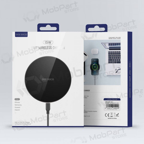 Lader trådløs Dux Ducis C6 15W (svart)
