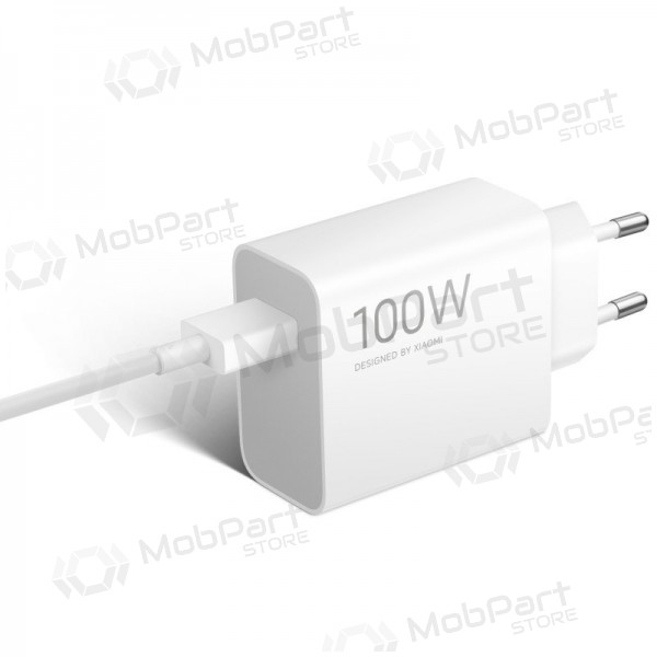 Telefonlader Xiaomi Charging Combo BHR095VEU 100 W USB-A med USB-C-kabel hvit