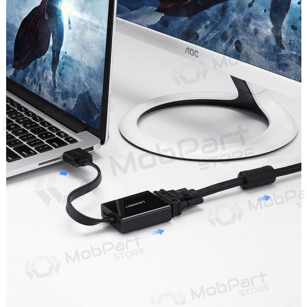 Adapter Ugreen MM103 HDMI til VGA svart
