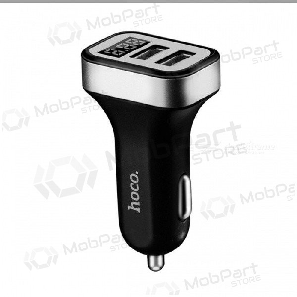 Lader for biler HOCO Z3 Dual Usb (Display, 3.1A) (svart)