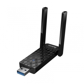 USB Wi-Fi-adapter Hoco HI34 USB 3.0 Wi-Fi 6 svart