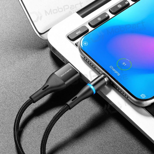 USB kabel Borofone BU16 Skill Magnetic Type-C 1.0m (svart)