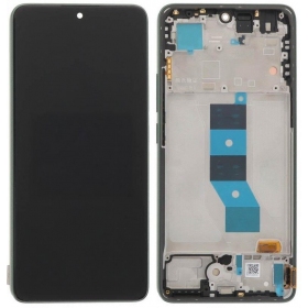 Xiaomi Poco M7 Pro skjerm (svart) (med ramme) (original)