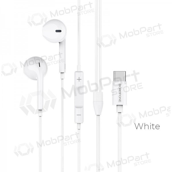 Hodetelefoner / ørepropper Borofone BM27 Type-C (hvitt)