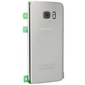 Samsung G930F Galaxy S7 bakside (sølvgrå) (brukt grade B, original)