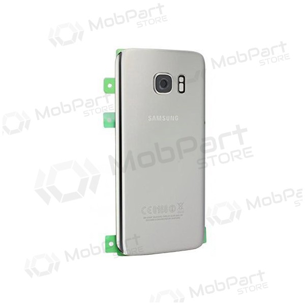 Samsung G930F Galaxy S7 bakside (sølvgrå) (brukt grade B, original)