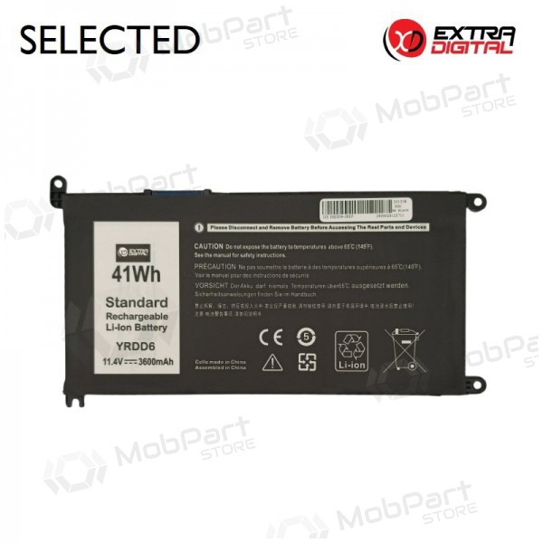 DELL YRDD6, 3600mAh bærbar batteri, Selected DELL YRDD6, 3600mAh bærbar batteri, Selected