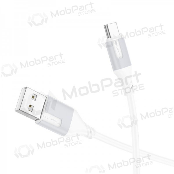 USB-C-kabel Borofone BX101 USB-A til USB-C 1 m hvit