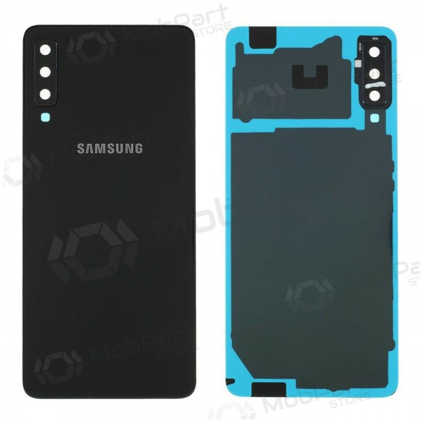 Samsung A750 Galaxy A7 (2018) bakside (svart) (brukt grade A, original)