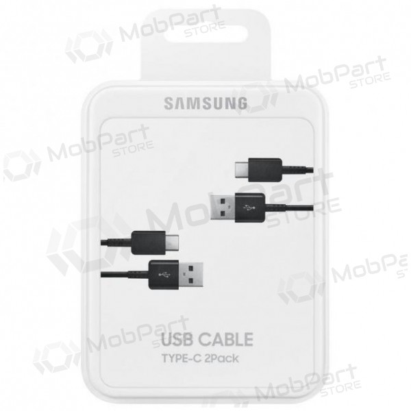 USB kabel Samsung EP-DG930MBEGWW Type-C 1.5m 2stk. (svart) (OEM)