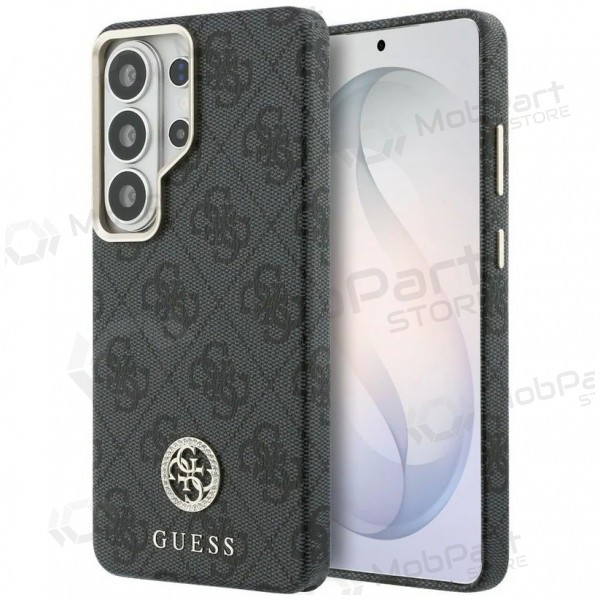 Samsung Galaxy S26 Ultra deksel - Guess PU Leather 4G Strass Logo Gold Frame Magnetic (svart)