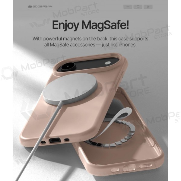 Apple iPhone Air deksel Mercury "Pure Magsafe Silicon Case" (rosasand)