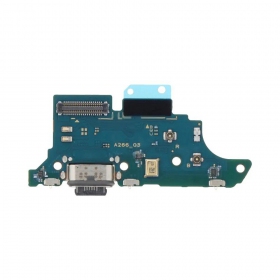 Samsung A266 Galaxy A26 5G ladekontakt og mikrofon med flex (service pack) (original)