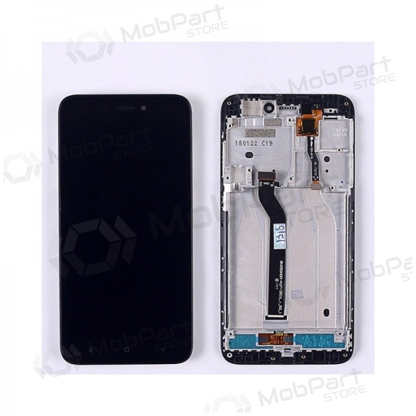 Xiaomi Redmi 5A skjerm (svart) (med ramme)