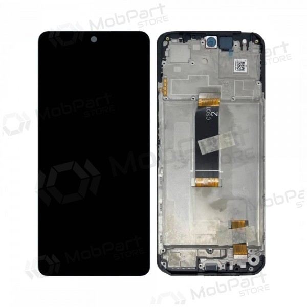 Ekranas Xiaomi Redmi 13 4G/5G/Poco M6 4G su lietimui jautriu stikliuku og rėmeliu Black original (service pack)
