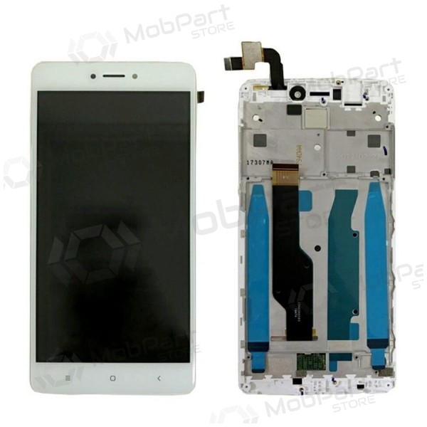 Xiaomi Redmi Note 4X (BV055FHM-N00-1909-R1.0) skjerm (med ramme) (hvit)