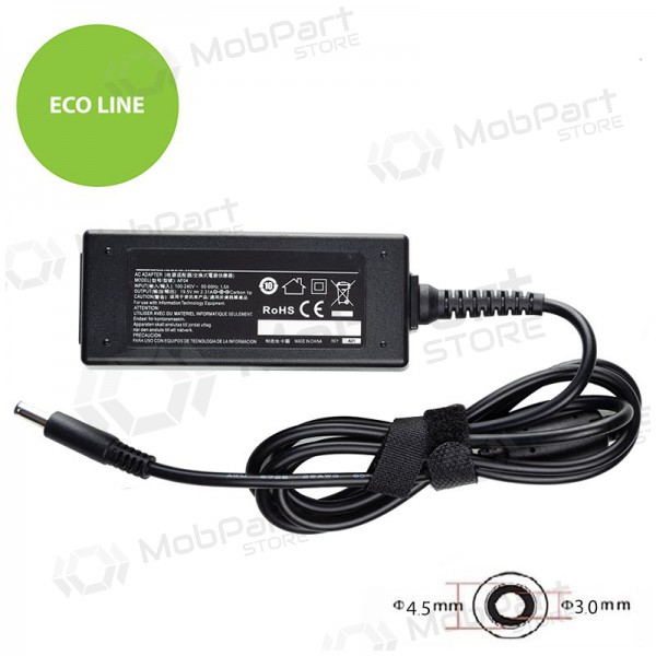 HP 45W: 19.5V, 2.31A bærbar lader HP 45W: 19.5V, 2.31A bærbar lader