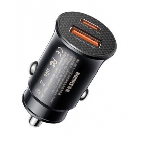 Lader for biler Remax RCC358 30W USB-C/USB-A svart