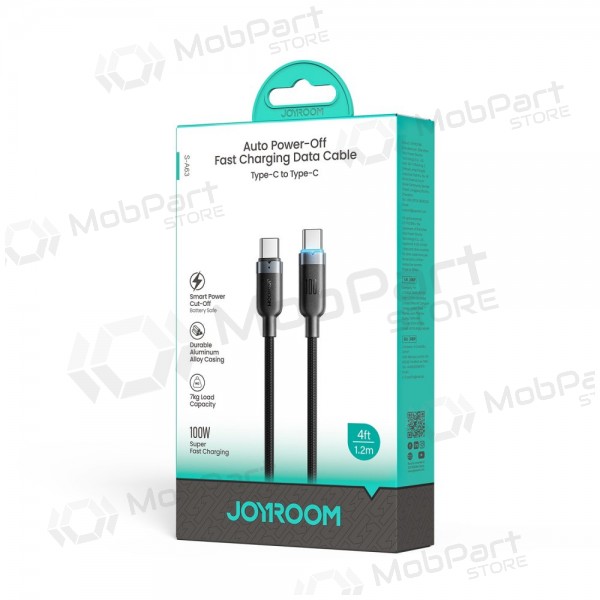 USB-C-kabel Joyroom S-A63 USB-C til USB-C 1,2 m 100 W svart