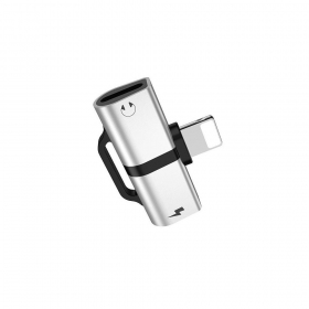 Adapter Devia Smart iš Lightning į 2X Lightning (sølvgrå)