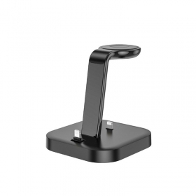 Lader trådløs Hoco CW43 Graceful 3-in-1 svart