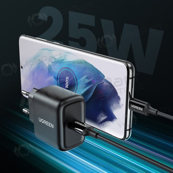 Lader buitinis Ugreen CD250 USB-C 25W + USB-C cable 2.0m svart