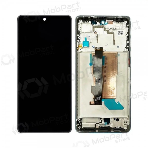 Ekranas Xiaomi Poco F5 5G su lietimui jautriu stikliuku og rėmeliu Blue OLED