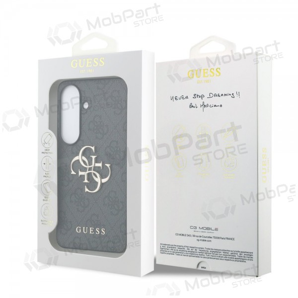 Samsung Galaxy S26 deksel - Guess PU 4G Metal Logo (grå)