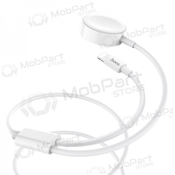 USB kabel HOCO U69 lightning 1.0m (with iWatch wireless charger) (hvit)