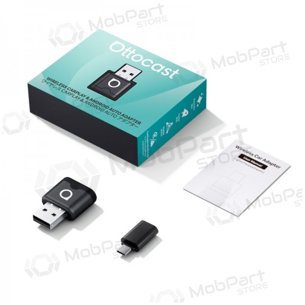 Trådløs CarPlay / Android Auto-adapter Ottocast Mini Aura CA530-T svart