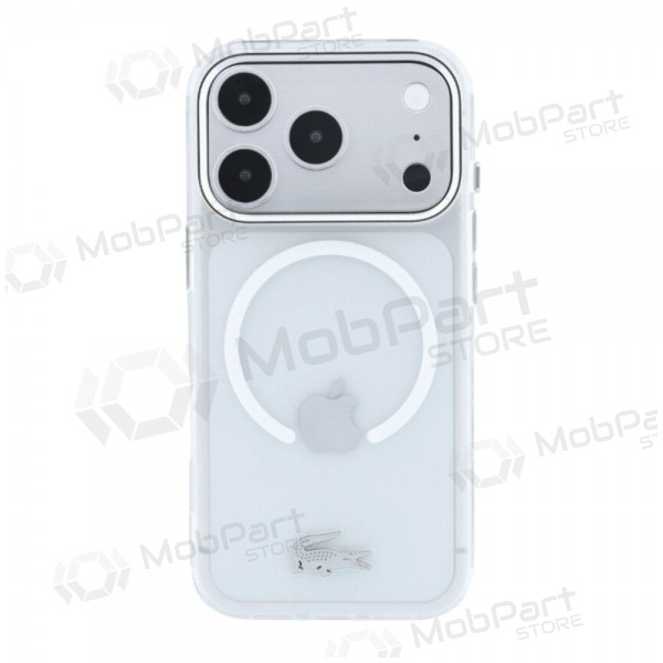 Apple iPhone 18 Pro Max deksel - Lacoste IML Frosted Petit Pique Metal Logo MagSafe (gjennomsiktig)