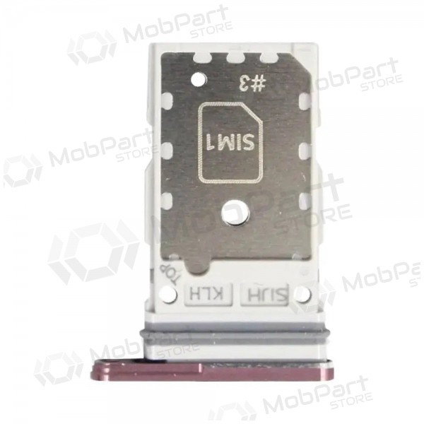 Samsung Galaxy S22 Ultra Dual SIM kortholder (Burgundy) (service pack) (original)