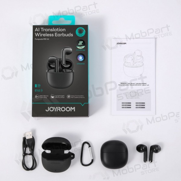 Trådløse hodetelefoner med mikrofon Joyroom JR-FB1 Bluetooth svart