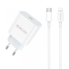Lader Jellico AK180 20W USB-C + USB-C to Lightning cable 1.0m hvit