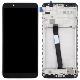 Xiaomi Redmi 7A skjerm (svart) (med ramme) (service pack) (original)