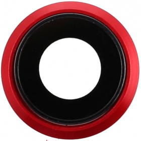 Apple iPhone 8 / SE 2020 kameraglass (rød) (med ramme)
