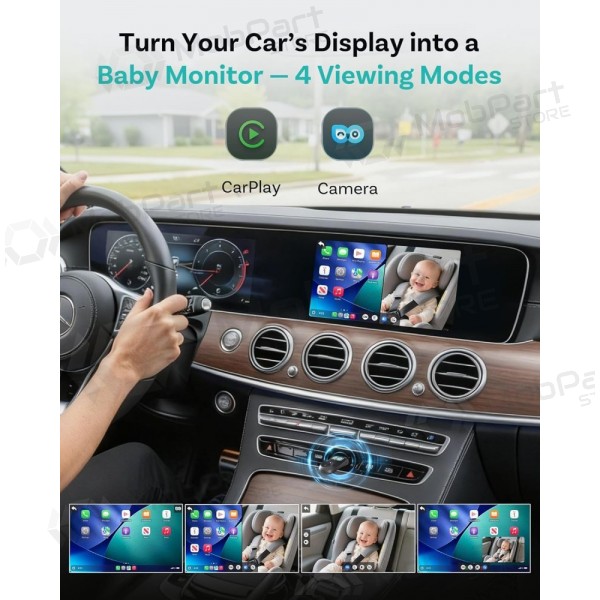 Trådløs CarPlay-adapter Ottocast Cabin Care CA520-T med babycall-funksjon svart