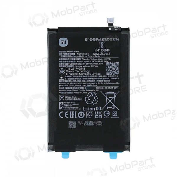 Xiaomi Poco C40 batteri, akumuliatorius (BN66) (original) Xiaomi Poco C40 batteri, akumuliatorius (BN66) (original)