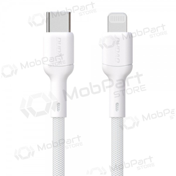 Lightning-kabel Dudao L9X USB-C til Lightning 2 m 30 W hvit
