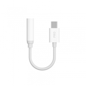 Lydadapter Dudao L16CPro USB-C til 3.5 mm hvit
