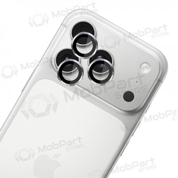 Apple iPhone 18 Pro, 18 Pro Max skjermbeskytter herdet glass for kamera "3MK Lens Pro" (sølv)