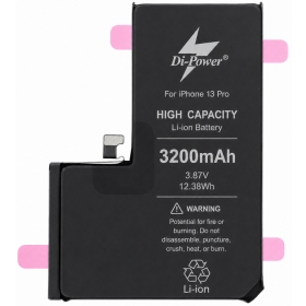 Akumuliatorius "Di-Power" (forstørret kapasitet) egnet iPhone 13 Pro 3200mAh
