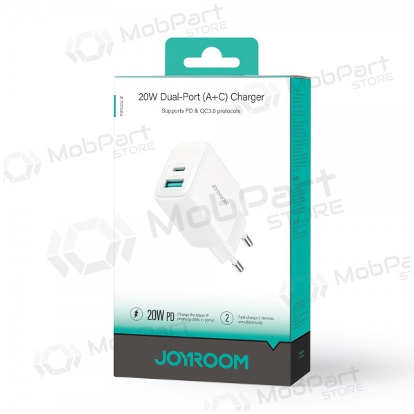 Lader Joyroom JR-TCF21 USB-C/USB-A PD20W hvit