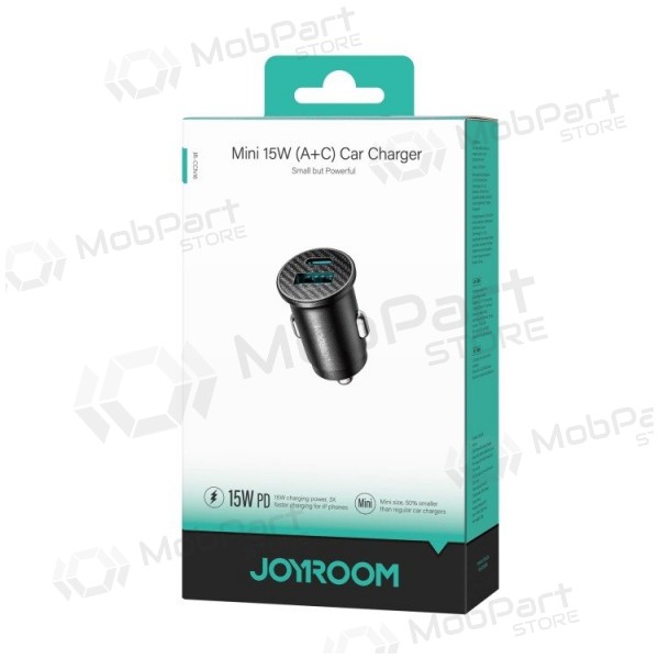 Lader for biler Joyroom JR-CCN16 USB-A/USB-C 15W svart