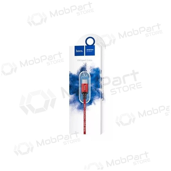 USB kabel HOCO X14 Times speed type-C 1m (rød / svart)