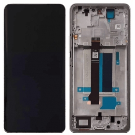 Xiaomi Redmi Note 13 Pro+ 5G skjerm (hvit) (med ramme) (original)