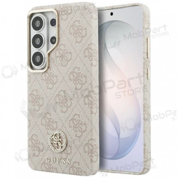 Samsung Galaxy S26 Ultra deksel - Guess PU Leather 4G Strass Logo Gold Frame Magnetic (rosa)