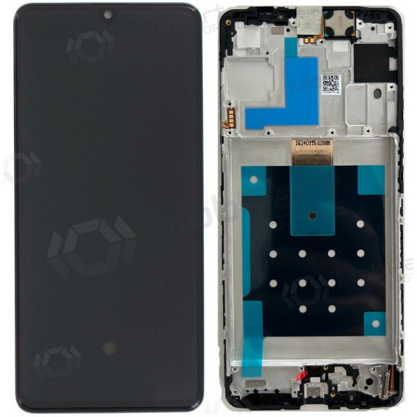 Ekranas Samsung M556 M55 5G su lietimui jautriu stikliuku og rėmeliu Black original (service pack)