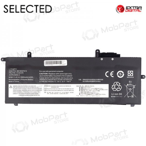 LENOVO 01AV470, 3900mAh bærbar batteri, Selected LENOVO 01AV470, 3900mAh bærbar batteri, Selected
